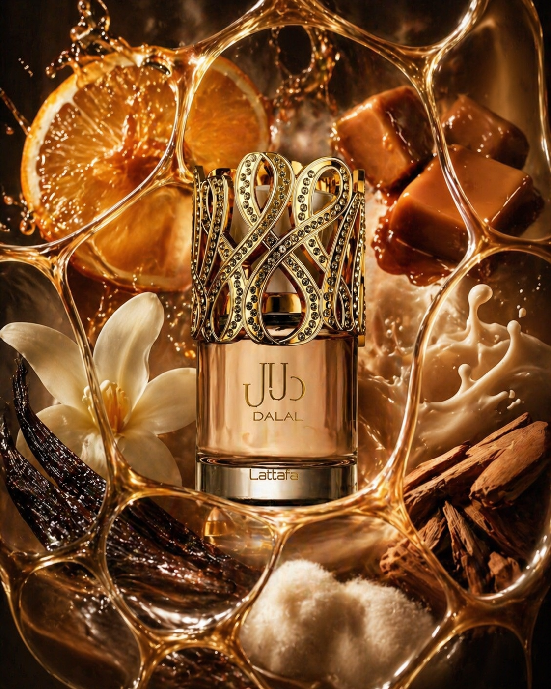 Lattafa Dalal Eau de Parfum 100ml Sweet Vanilla Caramel Luxury Long Lasting Perfume