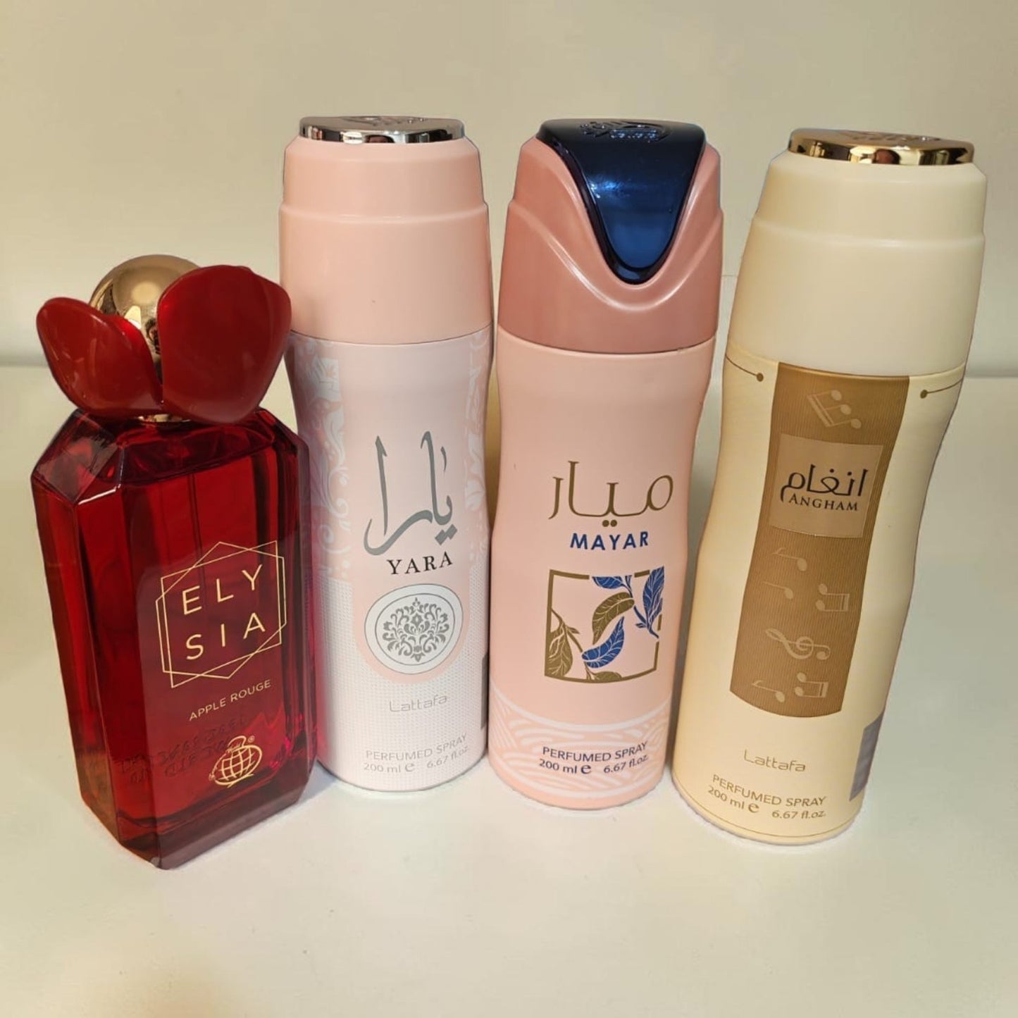 Elysia Apple Rouge 100ml EDP + Lattafa Yara Mayar Angham Body Spray Set