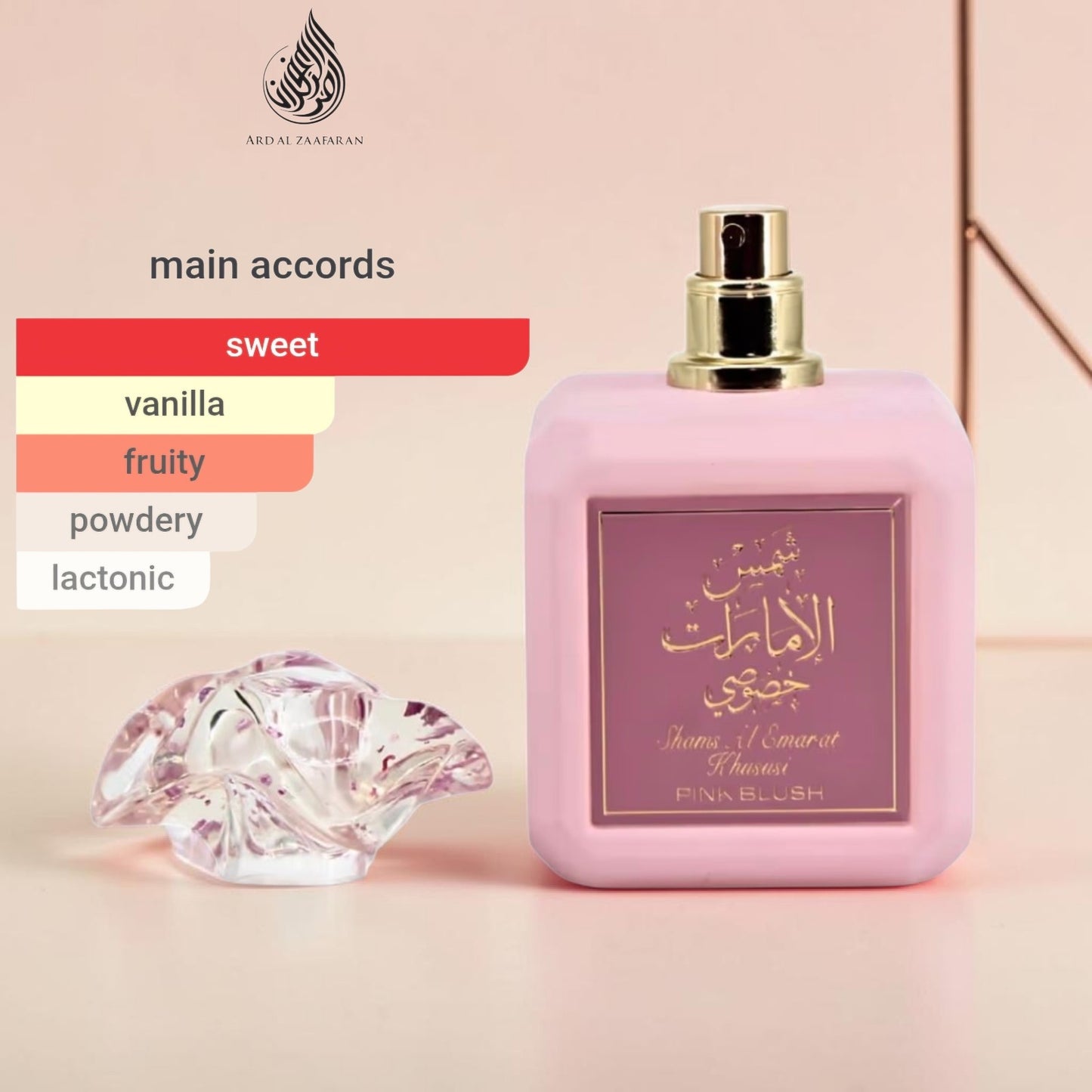 Shams Al Emarat Khususi Pink Blush Eau De Parfum 100ml by Ard Al Zaafaran