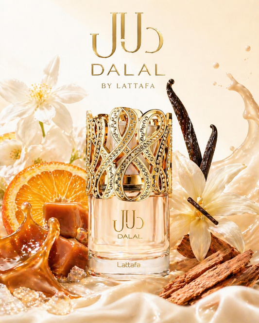 Lattafa Dalal Eau de Parfum 100ml Sweet Vanilla Caramel Luxury Long Lasting Perfume