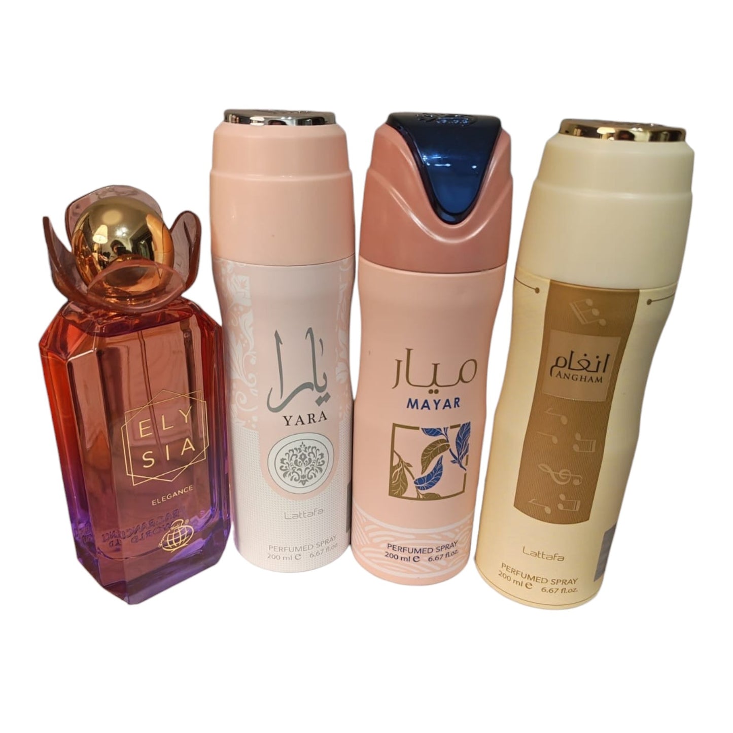 Elysia Elegance 100ml EDP + Lattafa Yara Mayar Angham Body Spray Set