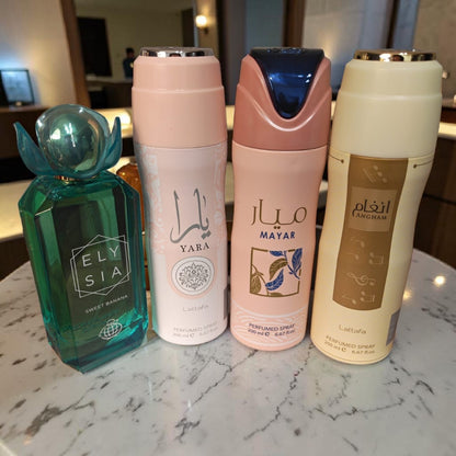 Elysia Sweet Banana 100ml EDP + Lattafa Yara Mayar Angham Spray Set