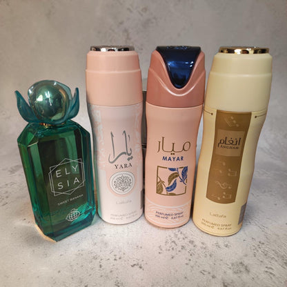 Elysia Sweet Banana 100ml EDP + Lattafa Yara Mayar Angham Spray Set